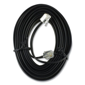 Black; Cable; Cables; Cord; Cords; Phone; Telephone; Telephone Accessories; Telephone Cord; Connectivity; Connections; Computers; Peripherals; Lines