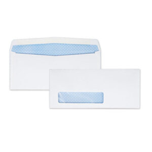 #9; 3-7/8 x 8-7/8; Business Envelopes; Envelope; Envelopes; QUALITY PARK; Security Envelope; White; White Envelope; Window; Window Envelope; Posts; Letters; Packages; Mailrooms; Shipping; Receiving; Stationery