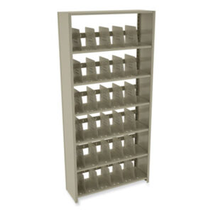 36" Wide; 6-Shelf; End Tab; File; Files; Filing; Furniture; Open Shelving Unit; Seven; Shelf & Track; Shelf/Shelves; Shelving; Snap Together; Starter Set; Steel; Systems; TENNSCO; Ledges; Trestles; Racks; TNN1276PC