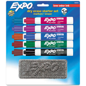 Chisel Tip; Dry Erase; Expo; Low Odor; Marker Set; SANFORD; Writing; Utensil; Arts; Crafts; Education; Schools; Classrooms; Teachers; Students