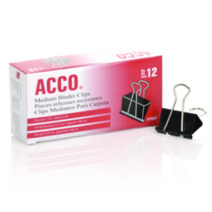 ACCO; Binder; Binder Clip; Clamp; Clip; Clips; Clips & Clamps; Fasteners; Paper Clips & Clamps; Hasps; Clasps; Affixers; Affixes; Attach