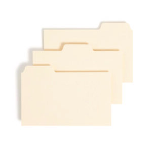 1/3 Tab Cut; 3 x 5; Blank Self-Tab; Card Guides; Cards; Guide; Index Card; Recycled Product; SMEAD; Manilla; Filing; Labeling; Indicators; Directories; Arranging; Files