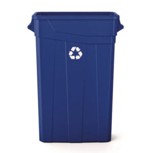 Resin Slim Trash Can; Slim Trash Can; Trash Can With Handles; Slim Can; 23 Gallon Trash Can; Blue Trash Can; Recycle Trash Can