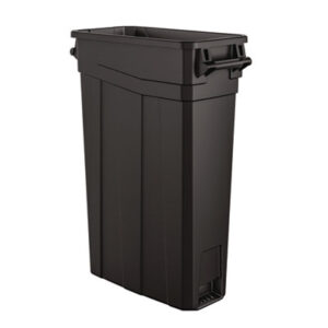 Resin Slim Trash Can; Slim Trash Can; Trash Can With Handles; Slim Can; 23 Gallon Trash Can; Black Trash Can