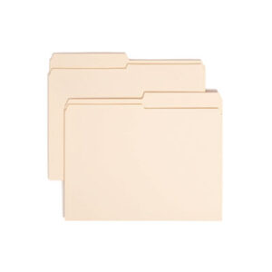 1/2 Cut Tab; Assorted Positions; Double-Ply Top; File Folder; File Folders; Letter; Manila; Recycled Product; SMEAD; Manilla; Sleeves; Sheaths; Shells; Ordering; Storage; Files