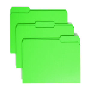 1/3 Cut; File Folder; File Folders; Green; Letter Size; Recycled Product; Recycled Products; Single-Ply Top; SMEAD; Sleeves; Sheaths; Shells; Ordering; Storage; Files