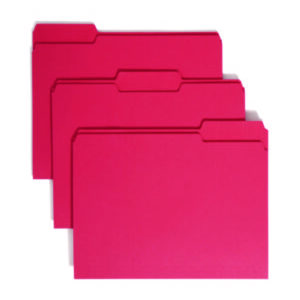 1/3 Cut; File Folder; File Folders; Letter Size; Recycled Product; Recycled Products; Red; Single-Ply Top; SMEAD; Sleeves; Sheaths; Shells; Ordering; Storage; Files