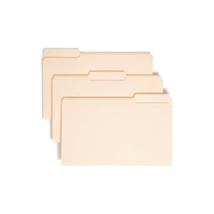 1/3 Cut Tab; Assorted Positions; File Folder; File Folders; Legal; Manila; Recycled Product; Single-Ply Top; SMEAD; Manilla; Sleeves; Sheaths; Shells; Ordering; Storage; Files