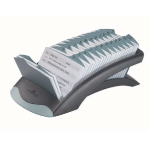 Address Card File; Business Card File; Card Files; Card Filing; Desk Card File; DURABLE; Graphite/Black; Open Files; TELINDEX Desk; Contacts; Files; Addresses; Phone-Numbers; Networking