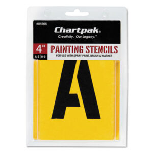 4"; Art & Drafting; Art Supplies; CHARTPAK; Drafting/Drawing; Letter & Number; Lettering Stencil; Letters & Numbers; Sign & Showcard; Stencil; Stencils; Arts; Crafts; Schools; Education; Classrooms; Teachers; Students; Lettering; Signage; Boards