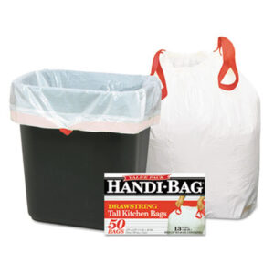 Drawstring Kitchen Bags; Wastecan Liners; Sacks; To-Go; Containers; Totes; Take-Out; Carry