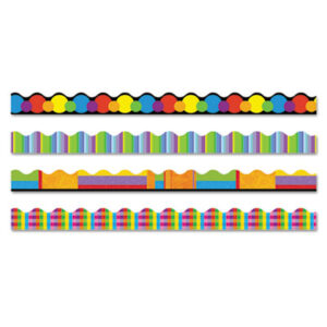 Borders & Trims; Border; Borders; Classroom; Decorative Borders; Terrific Trimmers; Solid Terrific Trimmers; Bulletin Board; Teacher&apos;s Aids; Trend®; TREND; Color Collage; Variety Pack; Decorations; Schools; Classrooms; Education; Teachers; Art; TEP92908