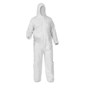 KLEENGUARD; KLEENGARD; A35; Hooded; Coveralls; Attire; Clothes; Clothing; Coverings; Gear; Wear