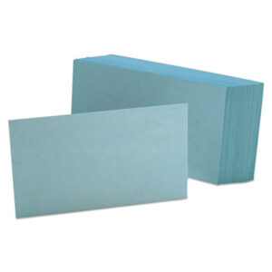 3 x 5 Card Size; Blue; Cards; Index; Index Card; OXFORD; Recycled Product; Recycled Products; Recordkeeping; Study-Aids; Annotations; Reminders; Summaries; Students; Classrooms; Education; Teachers