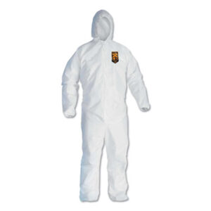 KLEENGUARD A40 Elastic-Cuff Hooded Coveralls; Clothing; Gear; Attire; Wear; Coverings; Clothes