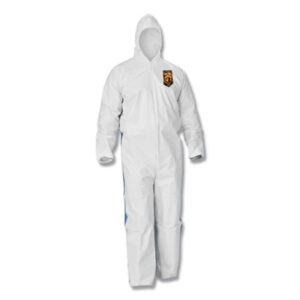 KLEENGUARD; KLEENGARD; A35; Hooded; Coveralls; Attire; Clothes; Clothing; Coverings; Gear; Wear