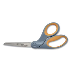 3-1/2" Cut; 8" Length; ACME; ACME UNITED; All-Purpose; Pointed; Pointed Scissors; Scissors; Scissors & Shears; Scissors/Shears; Shears; Titanium; Titanium Bonded; Bent Trimmers; Westcott; Cutters; Pivoting; Blades; Tangs; Clippers