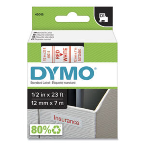 Cartridge; DYMO D1; Electronic; Electronic Tape Cartridge; Flexible Nylon Tape; Label; Label Maker; Label Maker Tape; Label Makers; Label Printer; Labeling System; Labelmakers & Supplies; LabelMANAGER; LabelPOINT; Lettering Machine; Letters & Numbers; PC Label Printer; Tape Cartridge; Writer; Identifications; Classifications; Stickers; Shipping; Receiving; Mailrooms; DYMO