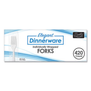 Individually Wrapped; Forks; Heavyweight; Flatware; Disposable; Appliances; Convenience; Place Settings; Table Accessories; Tools