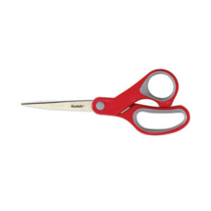 Scissors; 8" Scissors; Comfort-Grip Handle; Stainless-Steel Blade; Scotch Multi-Purpose Scissors; Cutters; Pivoting; Blades; Tangs; Clippers; Shears