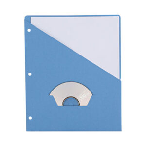 3-Ring Binder Slash Pocket; Blue; File Jacket; File Jackets; Folder; Jacket; Letter Size; Pocket; Pockets; Project; Project Folder; Slash Pocket Folders; Slash-Cut Folders; Slash-Cut Pockets; Slash-Cut Pockets for 3-Ring Binder; UNIVERSAL; Sheaths; Pouches; Casings; Holders; Storage; Files