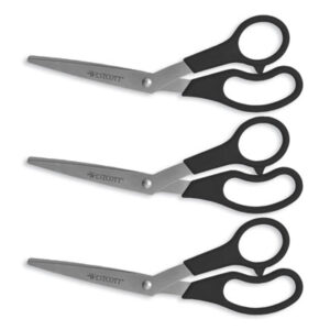 3-1/2" Cut; 8" Length; ACME; All-Purpose; Scissors; Scissors & Shears; Scissors/Shears; Shears; Shears/Trimmers; Trimmer; Trimmers; Value Line; For Left or Right Hand; Bent Scissor; Black Handles; Cutters; Pivoting; Blades; Tangs; Clippers