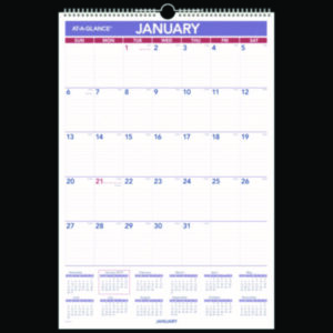 At a Glance; recycled; erasable; calendar; calendars; 12 month; 12 months; recycled wall; wall calendar; erasable wall; recycled erasable