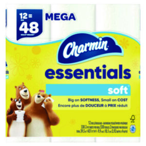 Toilet Paper; Bath Tissue; 2 Ply; Large Roll; Mega Roll; Soft; Charmin; Charmin Essentials Soft; Charmin Essentials