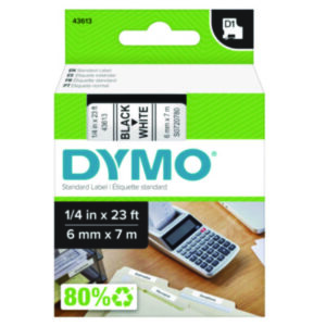 Cartridge; DYMO D1; Electronic; Electronic Tape Cartridge; Flexible Nylon Tape; Label; Label Maker; Label Maker Tape; Label Makers; Label Printer; Labeling System; Labelmakers & Supplies; LabelMANAGER; LabelPOINT; Lettering Machine; Letters & Numbers; PC Label Printer; Tape Cartridge; Writer; Identifications; Classifications; Stickers; Shipping; Receiving; Mailrooms; DYMO