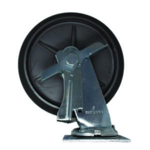 Swivel Caster with Brake; 8" Swivel Caster; Housekeeping Cart Caster; Rubbermaid Replacement Part; OEM; Swivel Caster; Caster with Brake; Industrial Caster; Heavey Duty Caster; Cart Caster; Caster