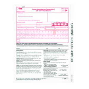 1096; 1096 Form; 8 x 11 Detached Size; Forms; Forms/Envelopes; Income Tax Forms & Envelopes; IRS; IRS Forms & Envelopes; Tax; Tax Forms & Envelopes; TOPS; Paperwork; Records; Documents; Pre-Printed; Record-Keeping