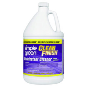 Simple Green; Clean Finish; Disinfectant; Disinfect; Disinfecting; Cleaner; Sanitizer; Sanitize; Deodorizer; Deodorize; Alcohol-Free; Bleach-Free; E. Coli; Salmonella; Parvo; Norovirus; Hepatitis B; Hepatitis C; MRSA; Cold Flu; Germs; Bacteria; Virus; Kill