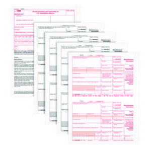 1099-MISC; Tax Forms; Paperwork; Records; Documents; Pre-Printed; Record-Keeping