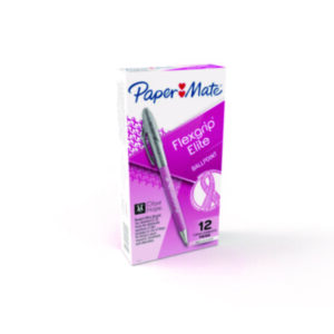 Ballpoint Pen; FlexGrip Elite; Medium Point; PAPERMATE; Pink Ribbon; Special Edition; Writing; Instruments; Utensils; Inkers; Schools; Education; Students