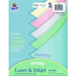 8.5 x 11; Array; Assorted Colors; Bond; Bond Paper; Colored; Colored Paper; Copier; Copier Paper; Copy Paper; Desktop Publishing Papers; Inkjet; Inkjet Paper; Inkjet Printer; Laser; Laser Paper; Laser Printer; Letter Size; Office Paper; Paper; Pacon