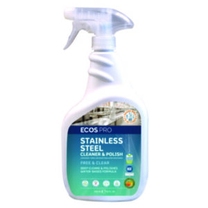 Maintenance; Facilities; Upkeep; Restroom; Kitchen; Cleansers; Stainless Steel Cleaner; Surface Cleaner; Metal Cleaner; Stainless Steel; Natural Stainless Steel Cleaner; Stainless Steel Spray