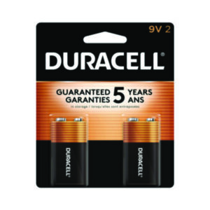 Battery; Batteries; Duracell; Coppertop Alkaline Batteries; 9V; Electro-Chemical; Power; Cells; DC; Direct-Current; Charge