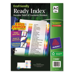 Avery; Ready Index; Punched Index; Binder; Recordkeeping; Filing; Systems; Cataloging; Classification