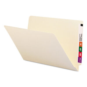 9-1/2" Front; End Tab; End Tab File Folders; End Tab Folder; Folders; Legal Size; Manila; Open Shelf; Recycled Product; Shelf Filing; Single-Ply; SMEAD; Straight Cut; Manilla; Sleeves; Sheaths; Shells; Ordering; Storage; Files