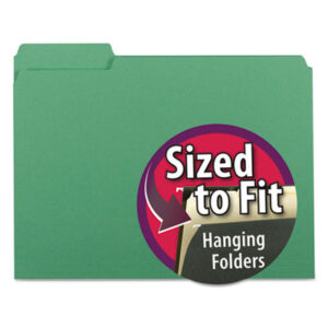 1/3 Cut Tabs; 3/4" Expansion; File Folders; Green; Interior; Interior File Folder; Letter; Recycled; Recycled Product; SMEAD; Sleeves; Sheaths; Shells; Ordering; Storage; Files