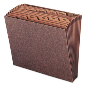 Accordion File; Accordion Files; Expanding File; Expanding Files; Files; Indexed; January-December; Leather-Like; Monthly Index; Recycled Product; Recycled Products; SMEAD; Sleeves; Pockets; Accordion; Filing; Gussets