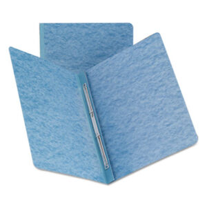 11 x 8-1/2 Sheet Size; Blue; Cover; Folder; Portfolio; Portfolios; Pressboard Report Covers; Prong Fastener; Prong Fasteners; Recycled Product; Recycled Products; Report; Report Cover; Report Covers; Side Opening; SMEAD; Sleeves; Sheaths; Covering; Jacket; Briefs; Handouts; Proposals; Documents; Resumes; Presentations