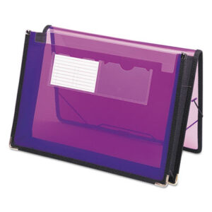 Document Wallet; Expanding File; Expanding Wallet; File Pocket; Flap Cover; InnDura; Letter Size; Purple; SMEAD; Translucent; Wallet; Sleeves; Pockets; Accordion; Filing; Gussets