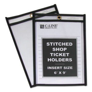 6 x 9 Insert Size; C-LINE; Clear Envelope; Clear Protective; Envelope; Holder; Jacket; Job Ticket; Job Ticket Holder; Job/Shop; Protector; Sheet Protectors; Shop Ticket; Shop Ticket Holders; Ticket Holder; Tickets; Vinyl Envelope; Sleeves; Transparent; Sheaths; Storage; Filing; Protection