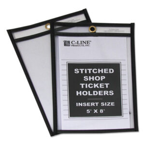 5 x 8 Insert Size; C-LINE; Card Holder; Card Pocket; Clear Envelope; Clear Protective; Envelope; Holder; Index Card; Jacket; Job Ticket; Job Ticket Holder; Job/Shop; Protector; Sheet Protectors; Shop Ticket; Shop Ticket Holders; Ticket Holder; Tickets; Vinyl Envelope; Sleeves; Transparent; Sheaths; Storage; Filing; Protection