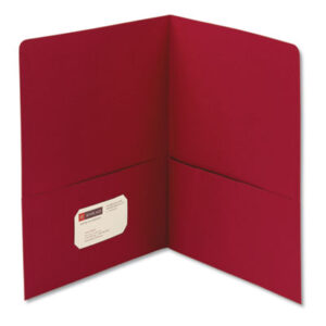 11 x 8-1/2; Cover; Folder; Pocket; Pocket Portfolio; Pocket Portfolios; Portfolio; Portfolios; Recycled Product; Recycled Products; Red; Report; Report Cover; Report Covers; SMEAD; Sleeves; Sheaths; Shells; Storage; Protection