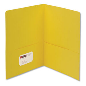 11 x 8-1/2; Cover; Folder; Pocket; Pocket Portfolio; Pocket Portfolios; Portfolio; Portfolios; Recycled Product; Recycled Products; Report; Report Cover; Report Covers; SMEAD; Yellow; Sleeves; Sheaths; Shells; Storage; Protection