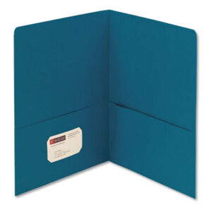 11 x 8-1/2; Cover; Folder; Pocket; Pocket Portfolio; Pocket Portfolios; Portfolio; Portfolios; Recycled Product; Recycled Products; Report; Report Cover; Report Covers; SMEAD; Teal; Sleeves; Sheaths; Shells; Storage; Protection