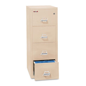 UL Listed 350° 1 Hour for Fire; 4-Drawer; Vertical Fire File; Vertical Fire Files-Letter; FireKing; FIR418CPT