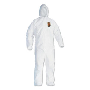 KLEENGUARD A40 Elastic-Cuff Hooded Coveralls; Clothing; Gear; Attire; Wear; Coverings; Clothes